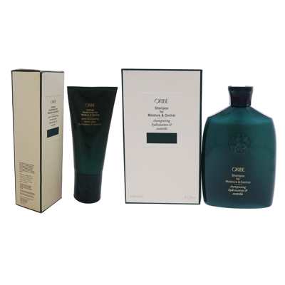Oribe Shampoo And Intense Conditioner For Moisture Control Kit By  For Unisex - 2 Pc Kit 8.5oz Shampo In Blue