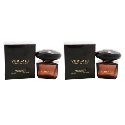 Versace Crystal Noir By  For Women - 3 oz Edt Spray - Pack Of 2 In Brown