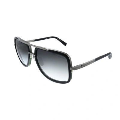 Dita Mach-one Dt Drx-2030-e-blk-slv-59 Unisex Aviator Sunglasses In Black