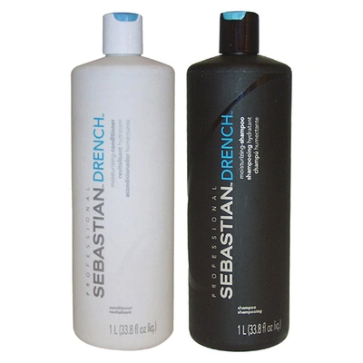 Sebastian Drench Moisturizing Shampoo And Conditioner Kit By  For Unisex - 2 Pc Kit 33.8oz Shampoo, 3 In White