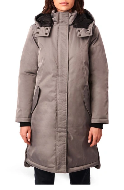 Bernardo Micro Breathable Water Resistant Recycled Polyester Raincoat In Cobblestone