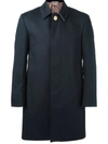Thom Browne Mac Bal Collar Overcoat In Blue