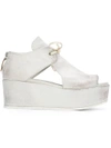 Marsèll Velvet Platform Sandals In White