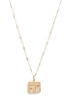 Miranda Frye Harlow Initial Pendant Necklace In Gold - T