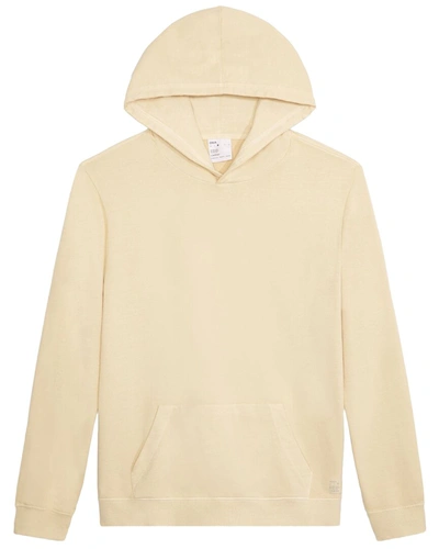 Onia Garment Dye French Terry Pullover Hoodie In Yellow