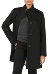 Fleurette Dawn Wool Coat In Black