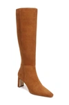 Sam Edelman Sylvia Pointed-toe Dress Boots Women's Shoes In Frontier Brown Suede