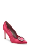 Sam Edelman Women's Harriett Crystal Accent Leather Stiletto Heels In Pink
