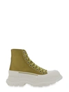 Alexander Mcqueen Canvas Tread Slick Hi-top Sneakers In Multicolor