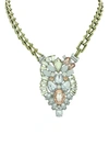 Olivia Welles Gold Plated Dynasty Statement Necklace In Gold / Multi