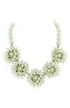 Olivia Welles Charlotte Flower Statement Making Necklace In Gold / Cream