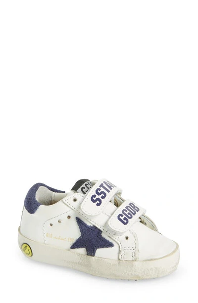 Golden Goose Old School Low Top Sneaker In White/ Blue Depths