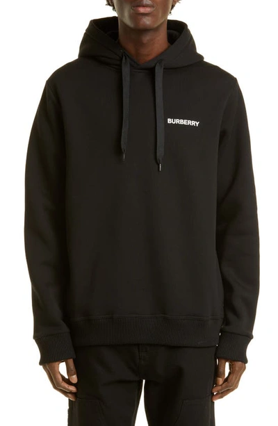 Burberry Hooded Sweatshirt In Cotton Blend With Equestrian Knight Logo In Black