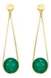 Dean Davidson Ipanema Drop Earrings In Green Garnet/ Gold