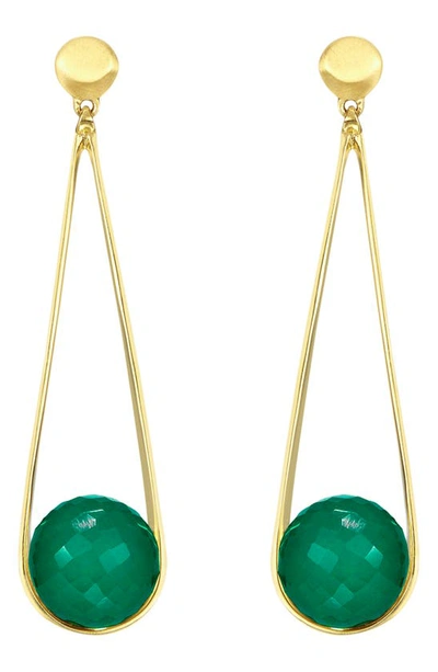 Dean Davidson Ipanema Drop Earrings In Green Garnet/ Gold