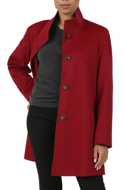 Fleurette Dawn Wool Coat In Pomegranate