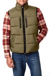 Bernardo Quilted Water Resistant Puffer Vest In Olive