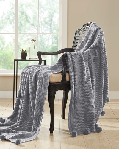 Modern Threads Knit Throw In Grey