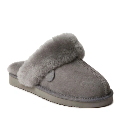 Dearfoams Fireside By  Women's Sydney Shearling Scuff Slippers In Gray