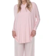 PJ HARLOW Tara Long Sleeve Hoodie With Pocket in Blush