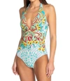Johnny Was Elena Twist One Piece Swimsuit In Multi