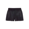 PJ HARLOW Mikel Satin Boxer Short With Draw String in Black