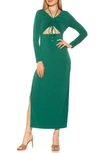 ALEXIA ADMOR FARISH LONG SLEEVE MAXI DRESS