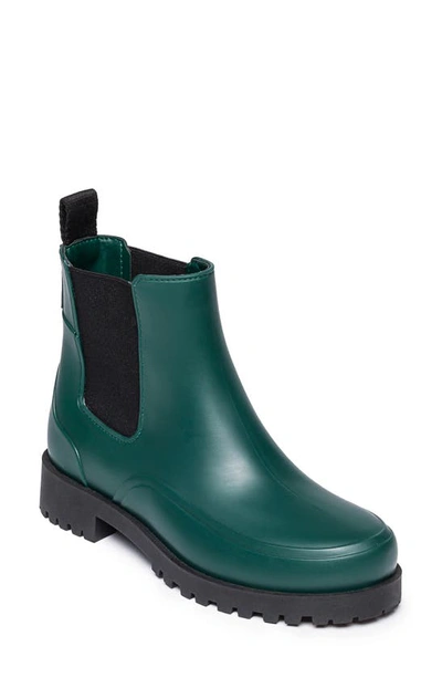 Bernardo Addison Chelsea Rubber Rain Booties In Green