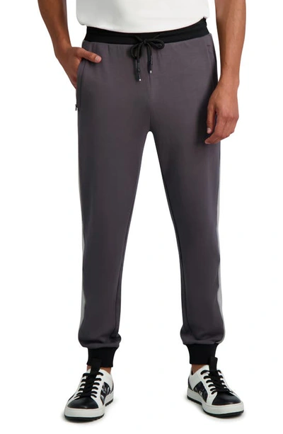 Karl Lagerfeld Slim Fit Colorblocked Jogger Pants In Gray
