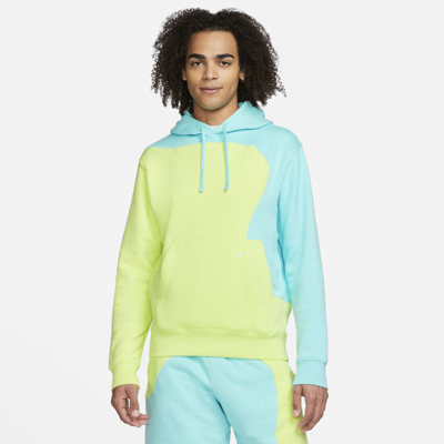 Nike Sportswear Color Clash Men's Pullover Hoodie In Yellow