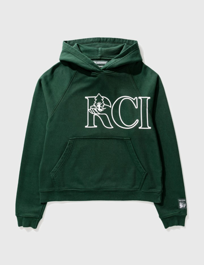 Reese Cooper Tree Script Hooded Sweatshirt In Green