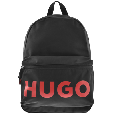 Hugo Recycled-material Backpack In Matte Effect With Logo Print In Black