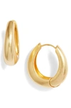 Madewell Hoop Earrings In Vintage Gold