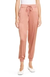 Cami Nyc Zoe Stretch Silk-satin Track Pants In Acorn
