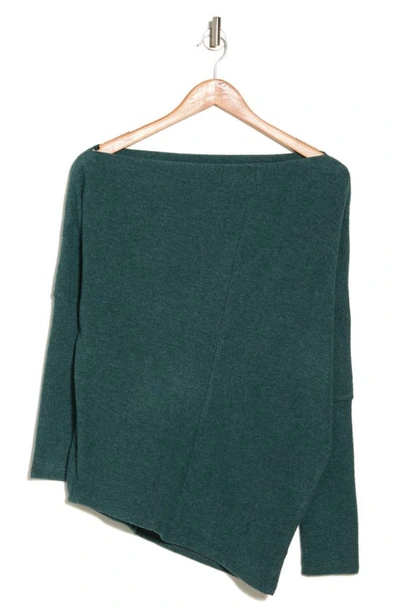 Astr Off The Shoulder Long Sleeve Sweater In Teal