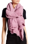 Modena Oversized Pleated Blanket Scarf In Orchid