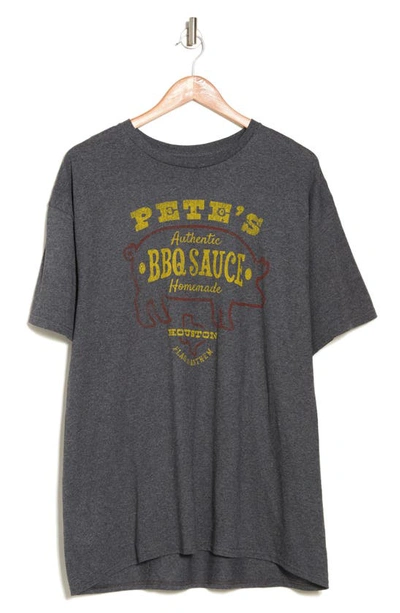 Flag And Anthem Petes Bbq Short Sleeve Burnout Tee In Char Ht