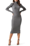 Astr Abilene Long Sleeve Sweater Dress In Pink
