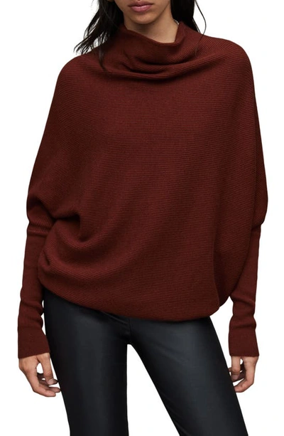 Allsaints Ridley Jumper In Cherrywood Red