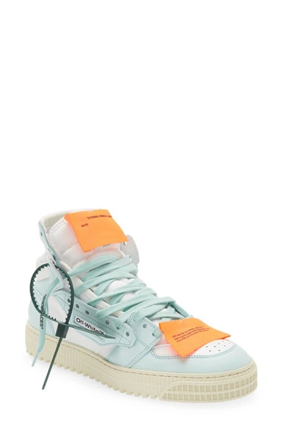 Off-white Zip-tie Lace-up Sneakers In White & Mint