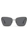 Dior Women's Square Sunglasses, 63mm In Shiny Gumetal