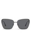 Dior Women's Square Sunglasses, 63mm In Gunmetal