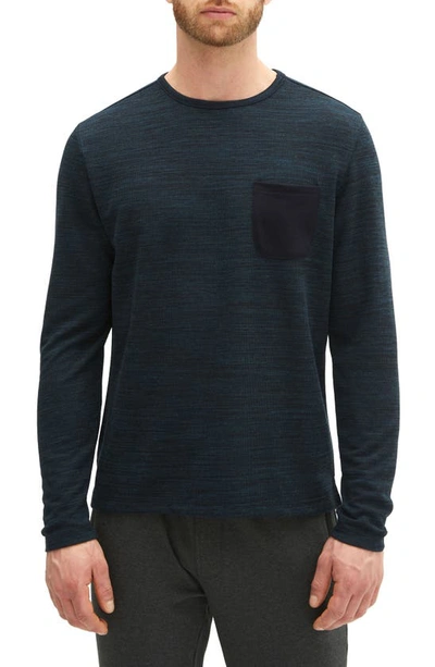Robert Barakett Millwood Thermal Knit Crewneck Sweatshirt In Orion Blue