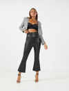 Bcbgmaxazria Allegra Faux Leather Flare Pant In Black Beauty