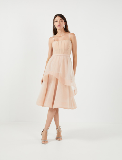 Bcbgmaxazria Marian Bustier Evening Dress In Bare Pink | ModeSens