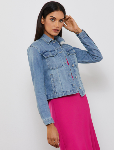 Bcbgmaxazria Mindi Crop Denim Jacket