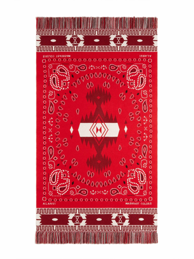 Alanui Red Bandana Blanket
