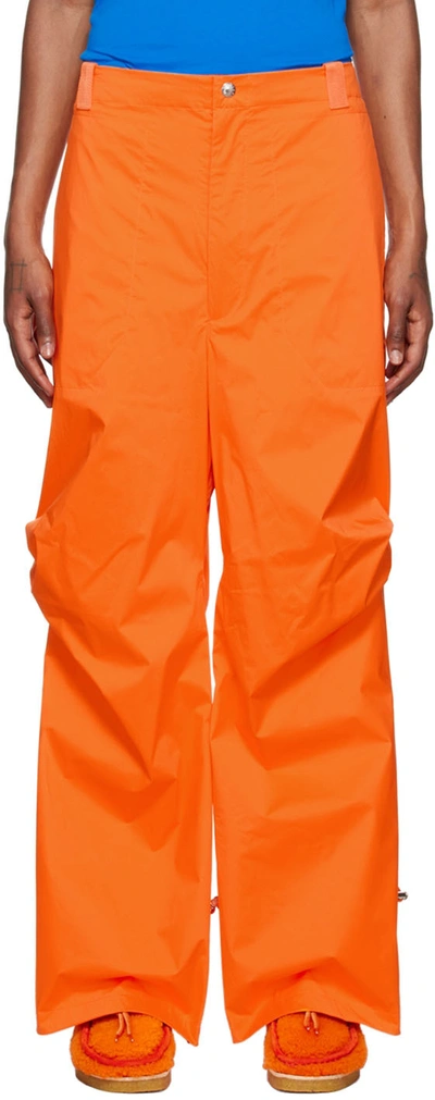 Moncler Genius 2 Moncler 1952 Wide-leg Shell Track Pants In Orange