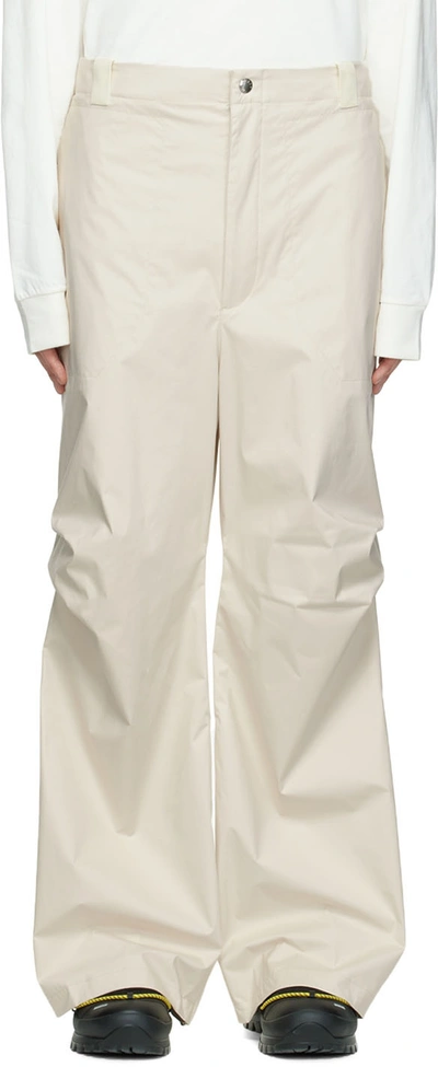 Moncler Genius 2 Moncler 1952 Off-white Loose Trousers In 050 White
