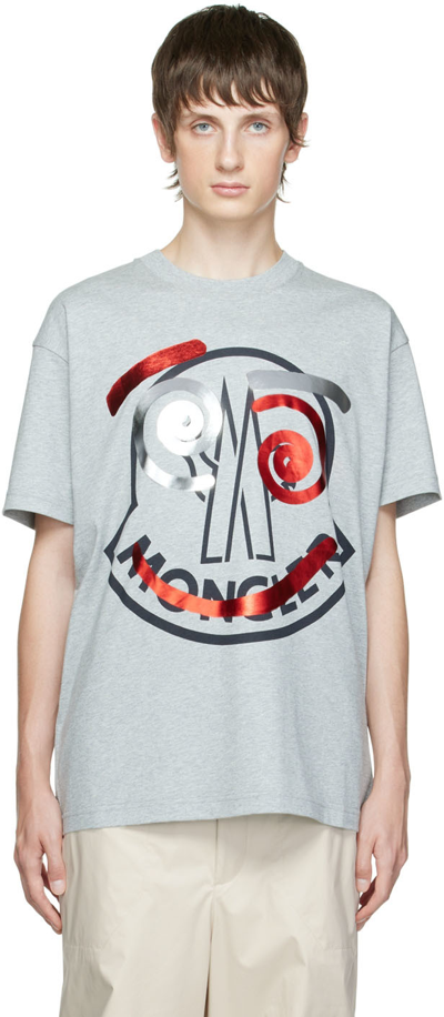 Moncler Genius 2 Moncler 1952 Gray Printed T-shirt In 984 Charcoal 